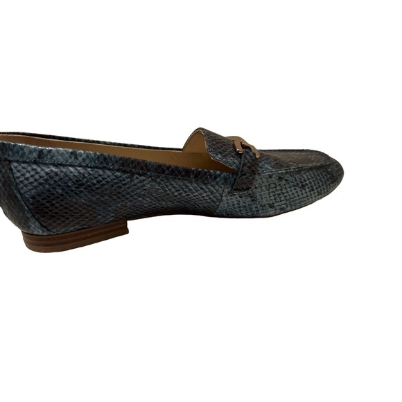 Women's Nine West Last Call Faux Blue Snakeskin Loafers Sz: 9 - Picture 9 of 10